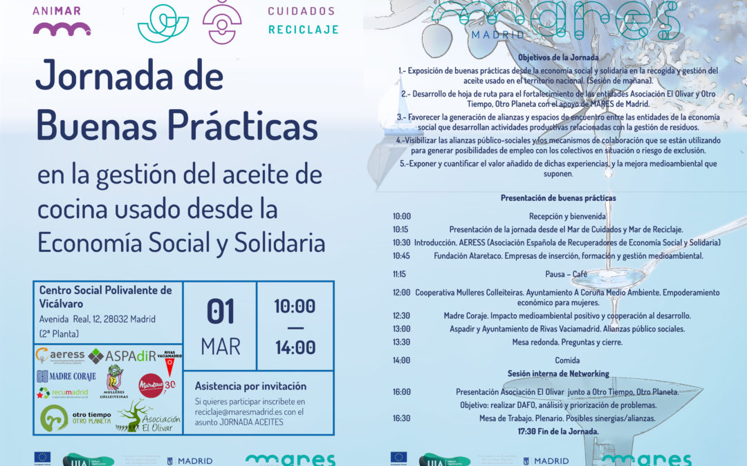 ANIMAR en la gestión social y solidaria del aceite usado de cocina