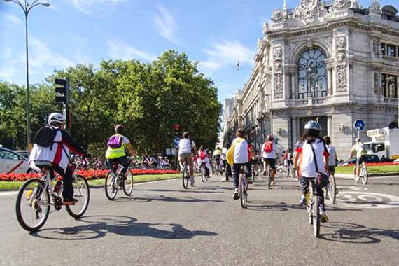 Camino Escolar Las Tablas en bici