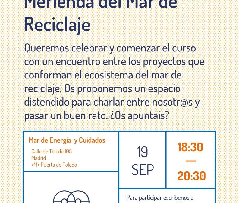 Merienda del mar de reciclaje