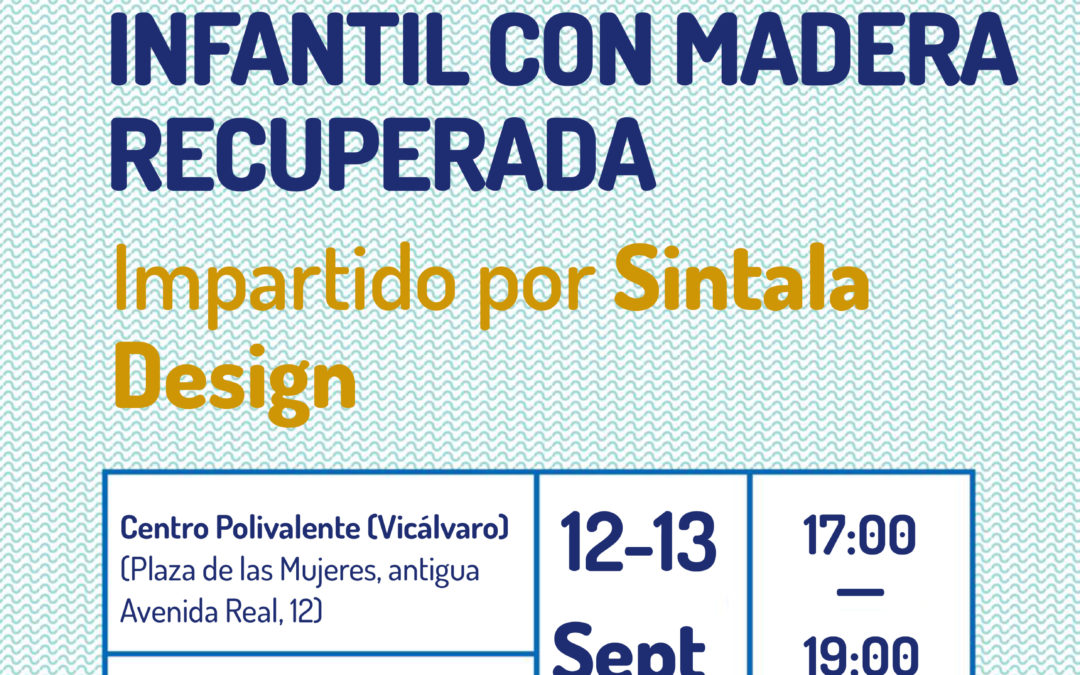 Taller de carpinteria infantil con madera recuperada