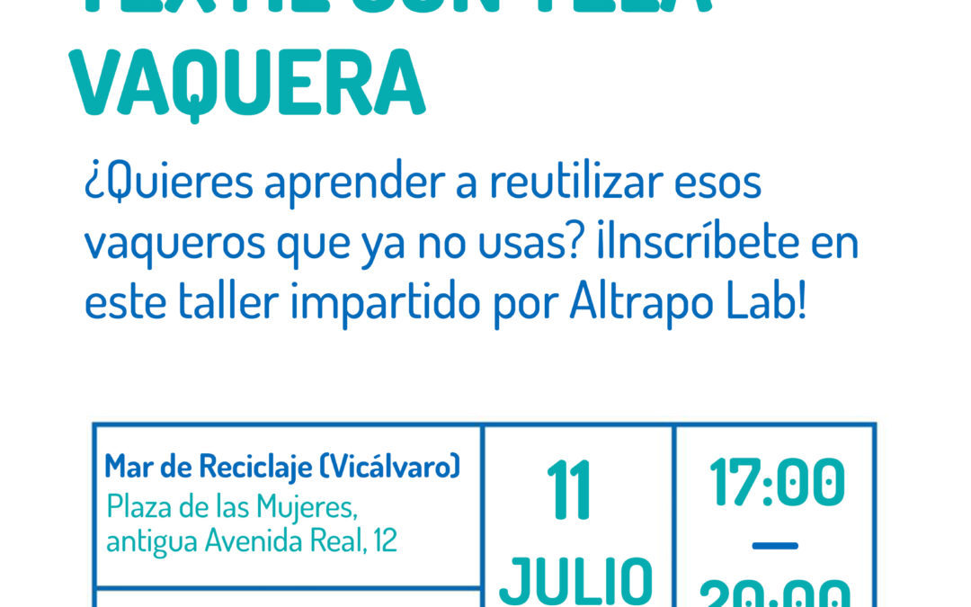 Taller de reciclaje textil con tela vaquera
