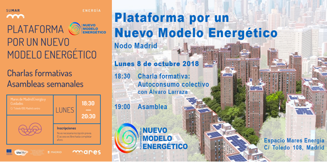 ¿Autoconsumo colectivo? La Plataforma por un Nuevo Modelo Energético (Px1NME) te cuenta en qué consiste