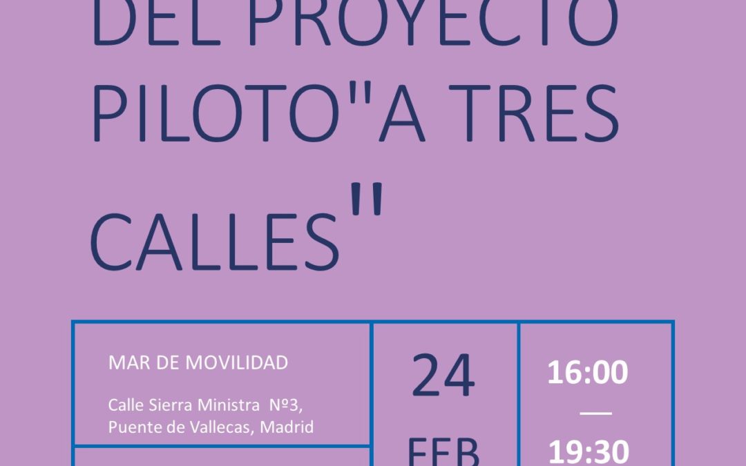Primer taller del proyecto piloto “A tres calles”