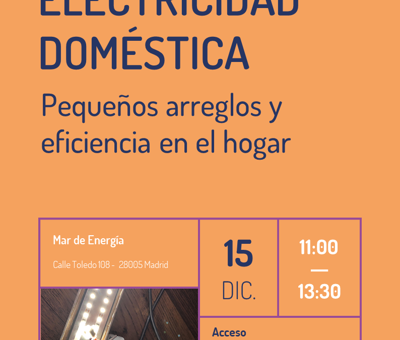 Taller “Electricidad doméstica: pequeños arreglos y eficiencia en el hogar”