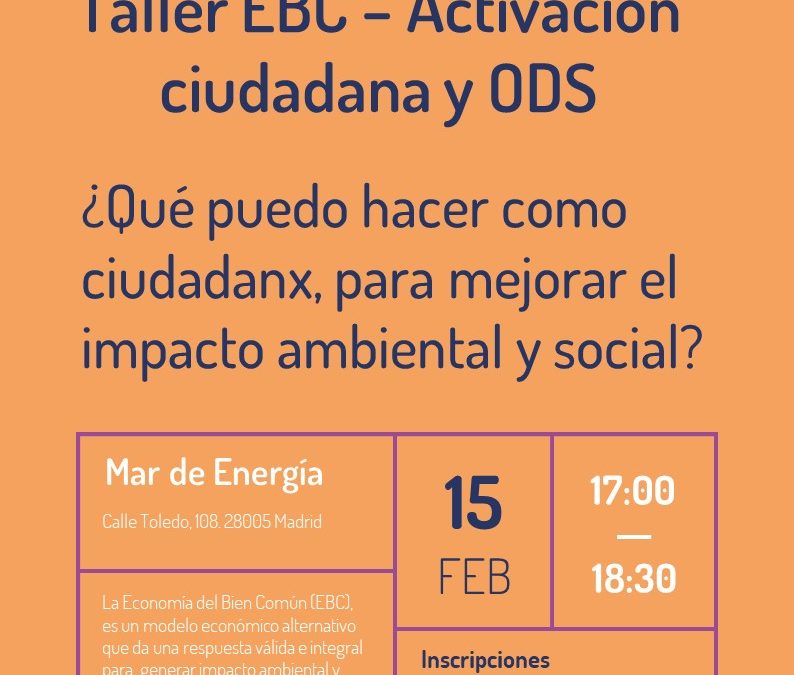 Taller sobre Economía del Bien Común – Activación ciudadana y ODS