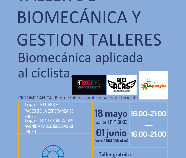 Taller de biomecánica aplicada al ciclista y gestión de talleres