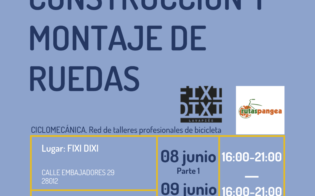 Taller gratuito de montaje y construcción de ruedas de bicicleta