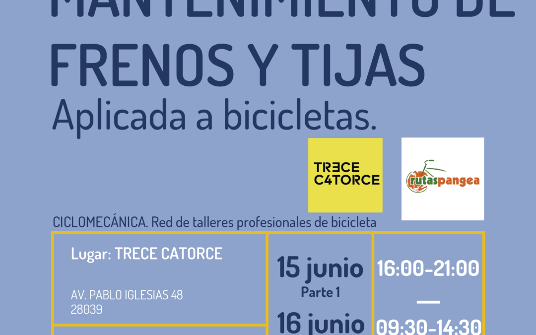 Taller de mantenimiento de frenos y tijas de bicicleta