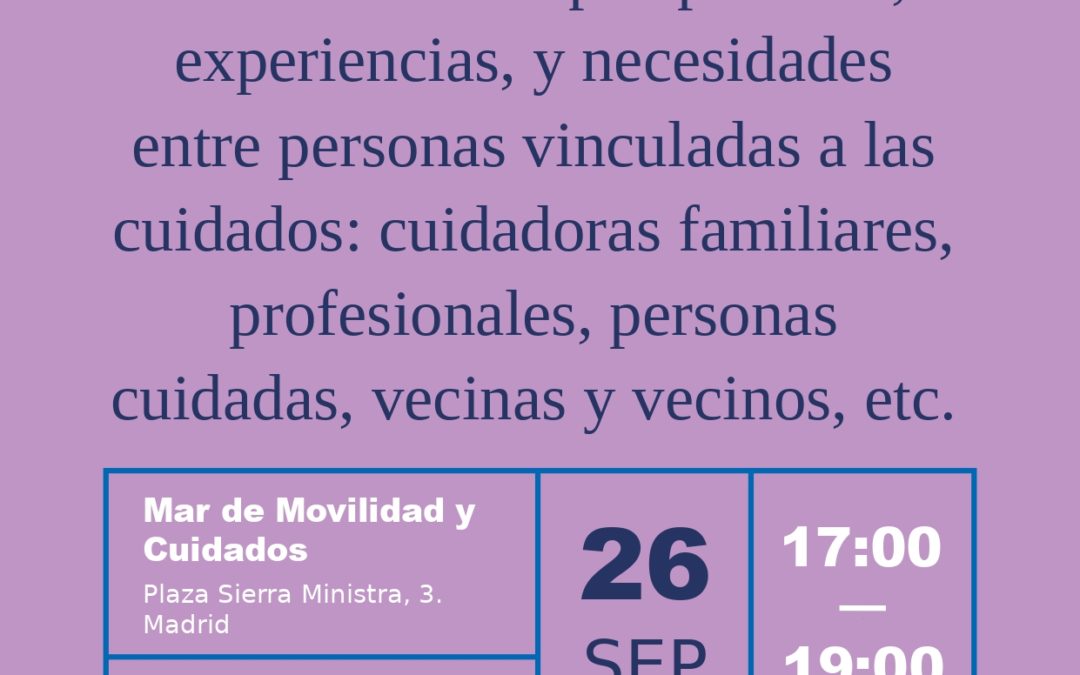 Foro abierto: intercambio de perspectivas, experiencias, y necesidades entre personas vinculadas a los cuidados
